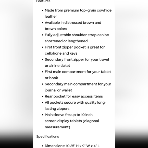 The Real Leather Company Men's Crossbody Bag - Picture 14 of 14